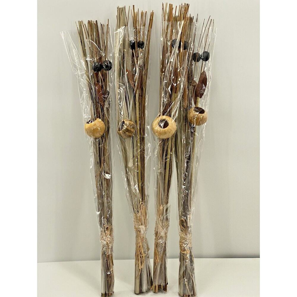 4 Bundles Long Stem Natural DRIED Twigs Berries Crafts Bouquets Arrangements
